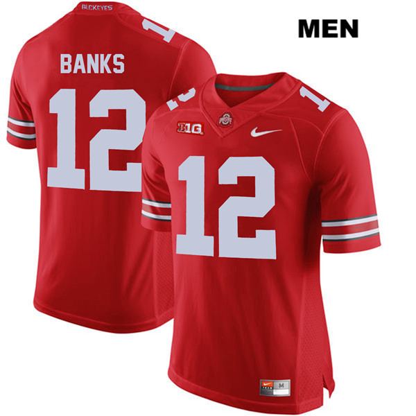 Ohio State Buckeyes Men's Sevyn Banks #12 Red Authentic Nike College NCAA Stitched Football Jersey NG19X84AL
